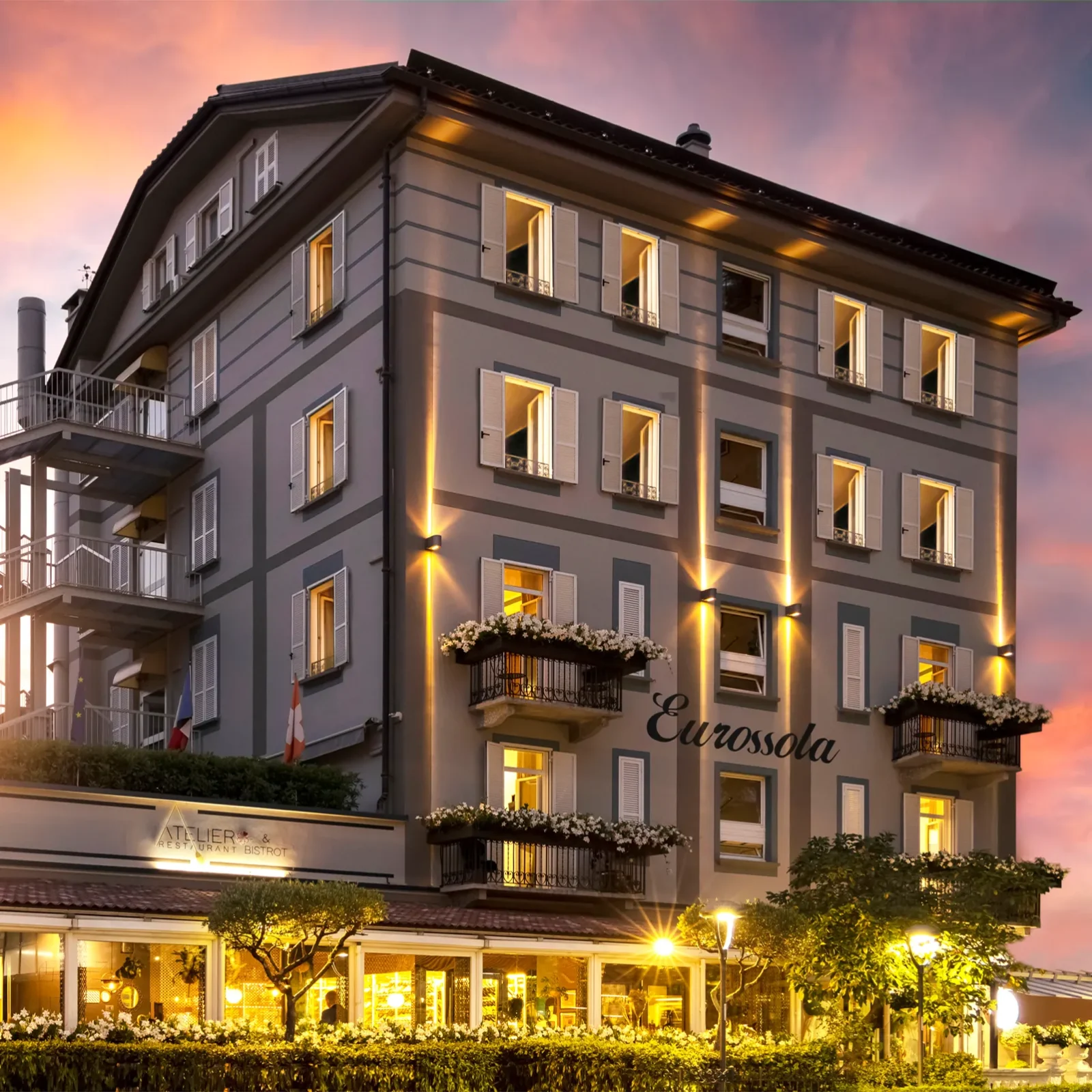 Facciata dell'Hotel Ristorante Eurossola a Domodossola
