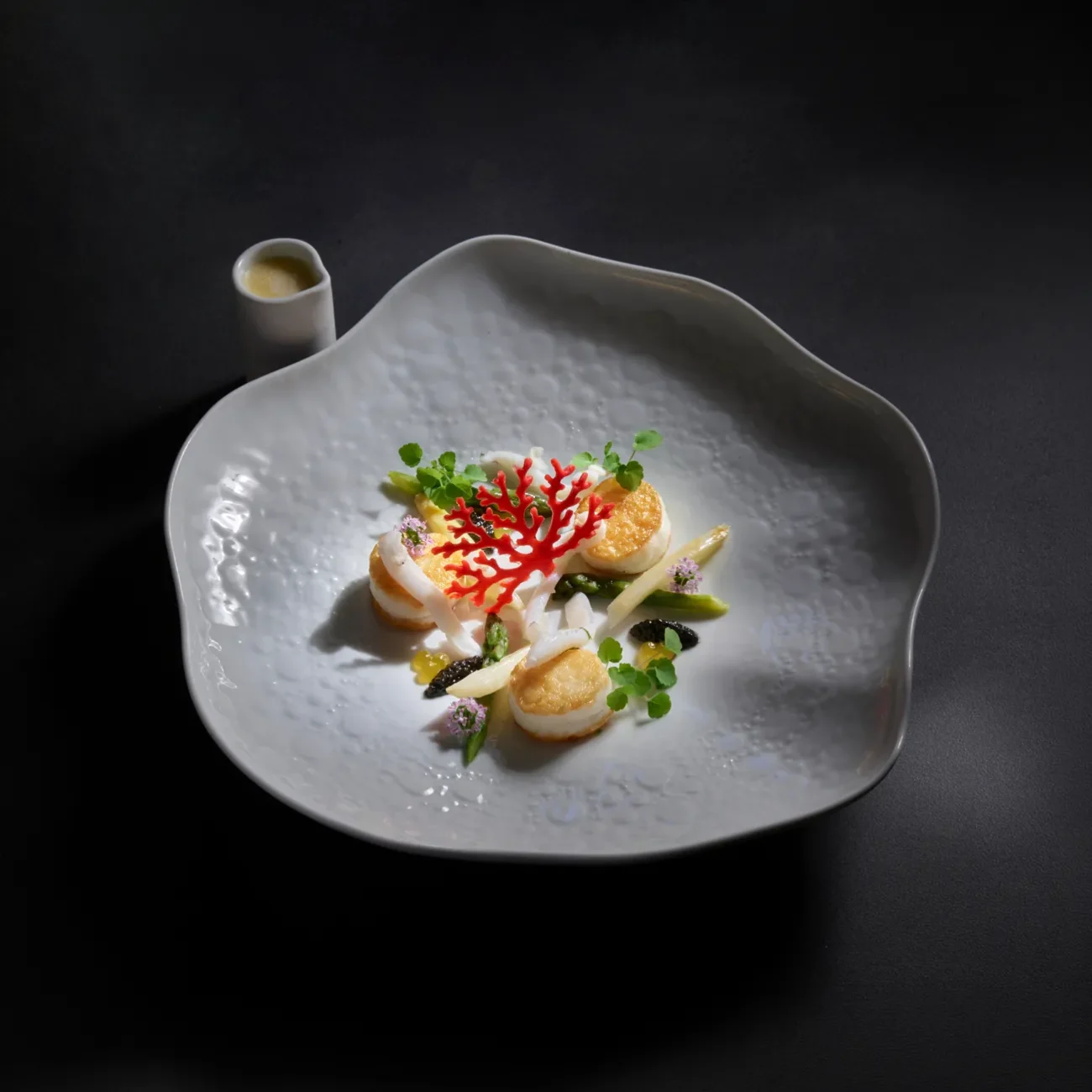 Piatto d'autore dell'Atelier Restaurant, 1 Stella Michelin