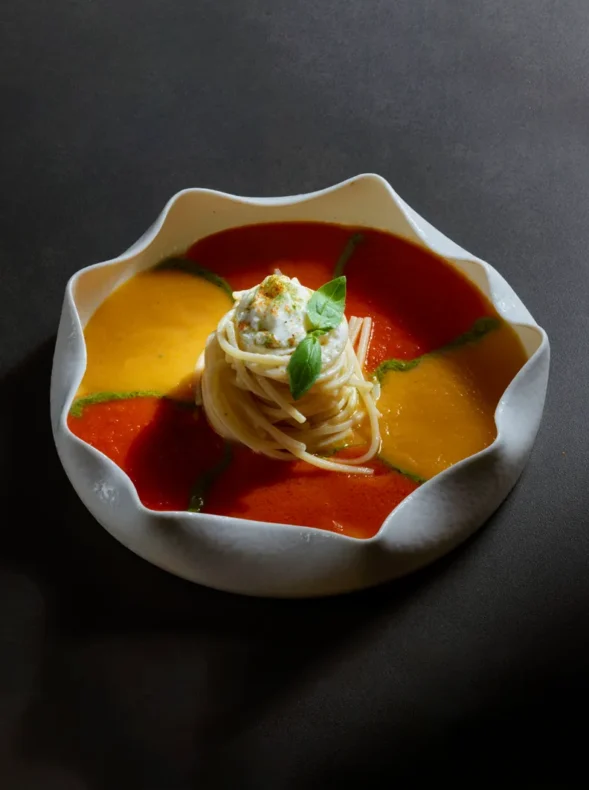Piatto dell'Atelier Restaurant tra le proposte del menu